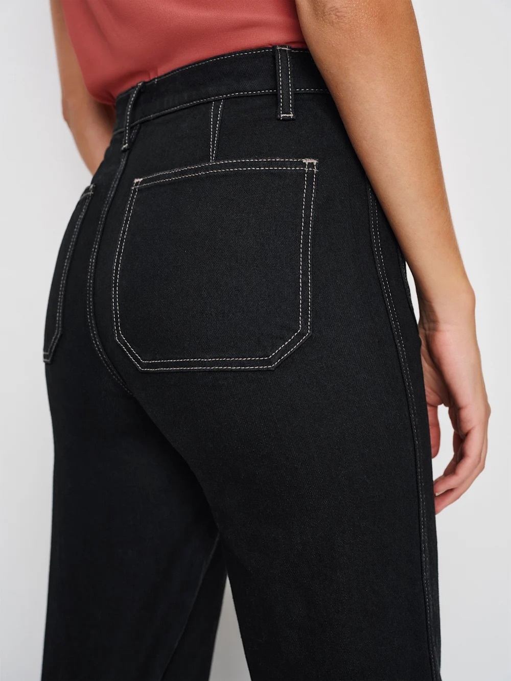 NWT Reformation Alyssa Stretch High Rise Wide Leg Long Jeans - Picture 4 of 7